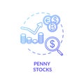 Penny stocks concept icon