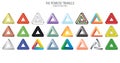 Penrose impossible triangle collection