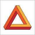 Penrose Triangle Impossible Shape Royalty Free Stock Photo