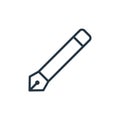 pens icon vector from school and education line concept. Thin line illustration of pens editable stroke. pens linear sign for use