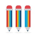 Pens vector with colorful and trendy design Royalty Free Stock Photo