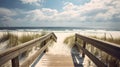 Pensacola beach on a beautiful summer day.