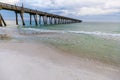 Pensacola Beach Gulf Pier at sunset Royalty Free Stock Photo