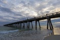 Pensacola Beach Gulf Pier at sunset Royalty Free Stock Photo