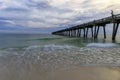 Pensacola Beach Gulf Pier at sunset Royalty Free Stock Photo