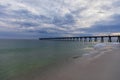 Pensacola Beach Gulf Pier at sunset Royalty Free Stock Photo