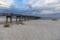 Pensacola Beach Gulf Pier at sunset Royalty Free Stock Photo