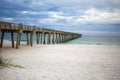 Pensacola Beach Gulf Pier at sunset Royalty Free Stock Photo