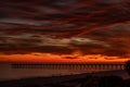 Pensacola Beach pier at sunset