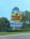 Pensacola Beach retro style road sign.