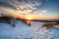 Pensacola beach sunrise, landscape background, nature, sea & ocean