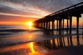 Pensacola beach sunrise, scenery background, nature, sea & ocean