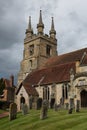 Dark clouds over Penshurst church