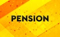 Pension abstract digital banner yellow background Royalty Free Stock Photo