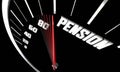 Pension Account Rising Investment Growth Speedometer Level 3d Illustration