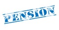 Pension blue stamp
