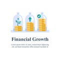 Pension fund, saving money, fund raising, long term investment, interest rate, earn more, revenue increase Royalty Free Stock Photo