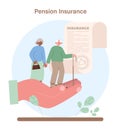 Pension insurance concept. Idea of security and protection of property