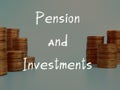 Pension and Investments sign on the page