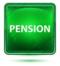 Pension Neon Light Green Square Button