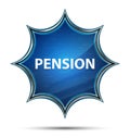 Pension magical glassy sunburst blue button