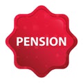 Pension misty rose red starburst sticker button