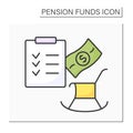 Pension plan color icon