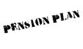 Pension Plan rubber stamp Royalty Free Stock Photo
