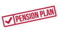 Pension Plan rubber stamp Royalty Free Stock Photo