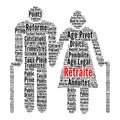 Pension reform in France word cloud