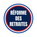 Pension reform symbol in France