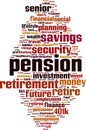 Pension word cloud Royalty Free Stock Photo