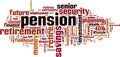 Pension word cloud Royalty Free Stock Photo