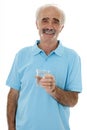 Pensioner drinking water