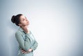 Pensive African American woman portrait Royalty Free Stock Photo