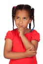 Pensive african little girl