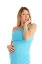 Pensive beautiful pregnant woman Royalty Free Stock Photo