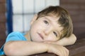 Pensive Child Royalty Free Stock Photo