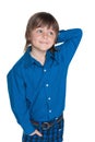 Pensive cute little boy Royalty Free Stock Photo