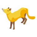 Pensive fox icon, isometric style Royalty Free Stock Photo