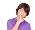 Pensive preteen boy Royalty Free Stock Photo