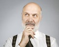 Pensive senior man portrait Royalty Free Stock Photo