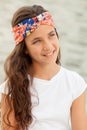 Pensive teenager girl outside Royalty Free Stock Photo