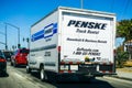 Penske rented truck Royalty Free Stock Photo