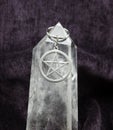 Pentacle on Huge Crystal Royalty Free Stock Photo