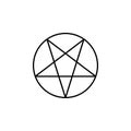 Pentacle, magic icon. Element of magic for mobile concept and web apps icon. Thin line icon for website design and development Royalty Free Stock Photo