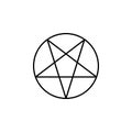 Pentacle, magic icon. Element of magic for mobile concept and web apps icon. Thin line icon for website design and development Royalty Free Stock Photo