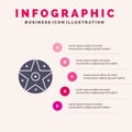Pentacle, Satanic, Project, Star Infographics Presentation Template. 5 Steps Presentation Royalty Free Stock Photo