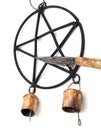 Pentacle Wind Chime and Athame Royalty Free Stock Photo