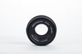 Pentacon 50mm lens f/1.8 isolated on white background